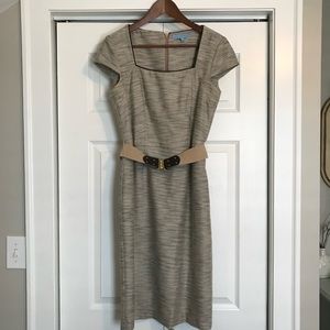 Antonio Melani brown textured sheath dress sz 4